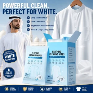 Eco-Friendly Leather and Apparel Cleaning Wipes for White Robes and Stain Removal