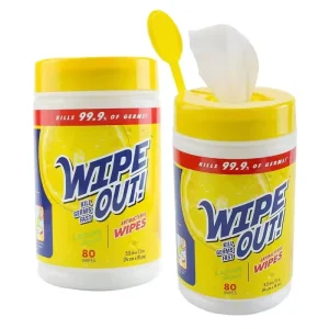 Eco Friendly Lemon Scented Antiseptic Non Woven Soft Cleansing Wipes 80pcs in Jar
