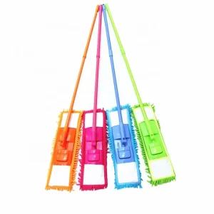 Eco-Friendly Lightweight Fast Absorption Long Telescopic Iron Handle High Dehydration Rate Sliding Wringing Mops