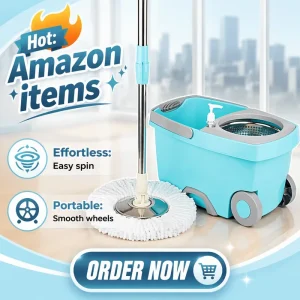 Eco Friendly Magic Mop Set Microfiber Spinn Mophead Stainless Steel Self Wringer Telescopic Pole Household Cleaning Floor Tools