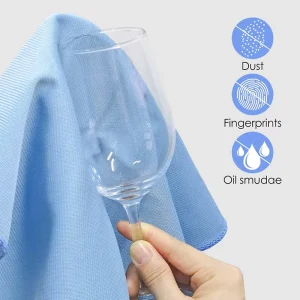 Eco Friendly Microfiber Glass Cloth Towel Lint Free Quick Dry Streak Free Cleaning for Windows Kitchen Car Mirrors