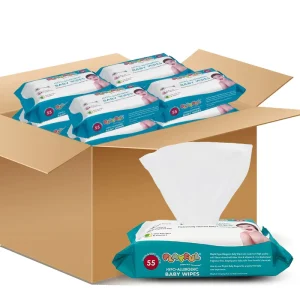 Eco-Friendly Moisturizing Alcohol-Free Spunlace Non-Woven Baby Wipes 99.9% Pure