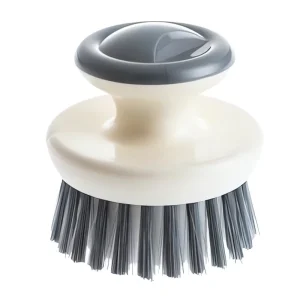 Eco-Friendly Multi-Color Wooden Handle Scrub Brush with Non-Scratch Bristles for Kitchen Cleaning