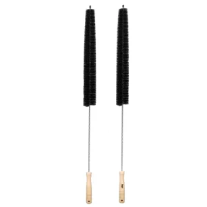 Eco-Friendly Multi-Purpose Wood Handle Cleaning Brushes for Dryer Vents Refrigerators and Kitchens