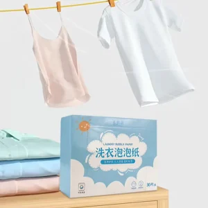 Eco-Friendly Natural Super-Concentrated Laundry Detergent Sheets with Fresh Scent