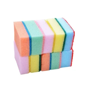 Eco Friendly Non Scratch Dish Scrub Sponges Scouring Pads for Cleaning Dishes Pans in Kitchen
