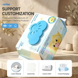 Eco Friendly Non Woven Baby Wet Wipes 14*19cm Bulk Size Soft Cleaning Wipes for Hand Face Cleaning Use