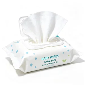 Eco-Friendly Non-Woven Baby Wipes, Alcohol-Free, Moisturizing, Biodegradable, 15×20 cm, for Travel and Home Use