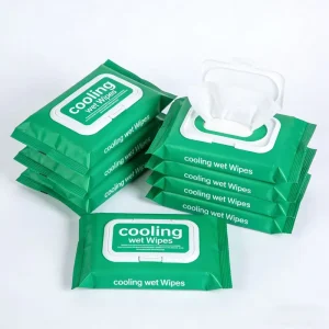 Eco Friendly Non Woven Extra Soft Cooling Cleansing 15x20cm 80pcs Travel Wet Wipes for Adults