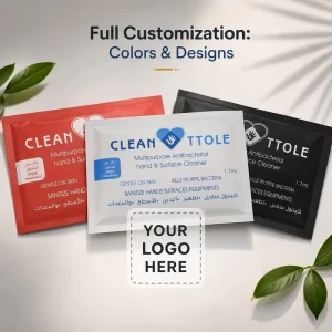 Eco-Friendly Non-Woven Travel-Size Individually Wrapped Alcohol-Free Hand Cleansing Wipes