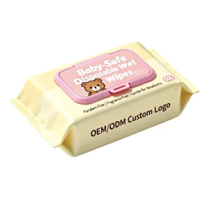 Eco Friendly Organic Biodegradable Non Woven Natural Pure Water Wet Tissue Wipes Custom Logo Soft Baby Wet Wipes
