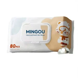 Eco Friendly Organic Non Woven Adult Wet Wipes EDI Pure Water Mild Non Irritating Extra Soft Antibacterial Cleansing 80pcs