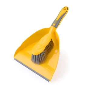 Eco-Friendly PP Plastic Broom and Dustpan Set with Bristle Head for Floor Cleaning