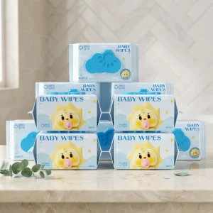 Eco Friendly Plant Based Natural Non Woven Baby Wet Wipes 80 Pcs for On the Go Travel Stroller Trips