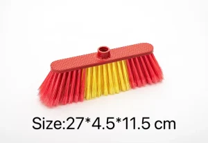 Eco-Friendly Plastic Broom and Dustpan Set with Soft Bristles and Wooden Handle