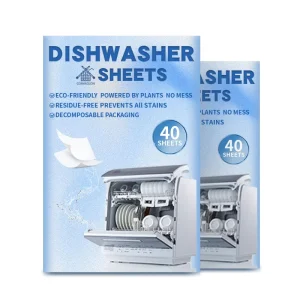 Eco Friendly Plastic Free High Efficient Plant Dishwashing Soap Strips Dishwasher Detergent Sheets