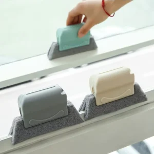 Eco-Friendly Plastic-Handle Sponge Brush for Window Slots, Door and Window Gutters, and Cracks