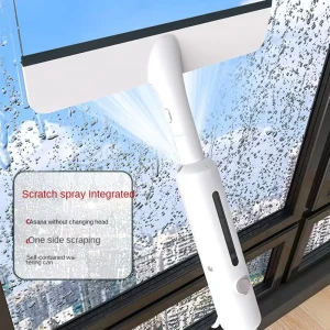 Eco Friendly Plastic Window Cleaning Squeegee with Water Spray and Scraping Integrated for High Rise Outdoor Glass Cleaning