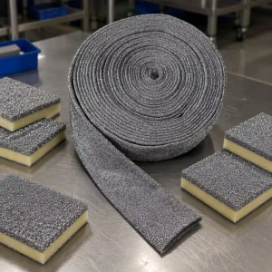 Eco-Friendly Polyester Kitchen Cleaning Sponge Scouring Pads Raw Material