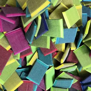 Eco-Friendly Polyester PET Stainless Steel Fabric and Steel Wool Scouring Pad for Kitchen Cleaning