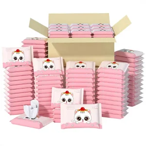 Eco Friendly Portable Baby Wipes 10pcs with Carrot Essence Non Woven 150x180mm Individually Wrapped for Newborns