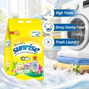 Eco Friendly Portable Detergent Washing Powder for Machine Washing High Foamy Laundry Detergent 5kg Bucket Guangdong
