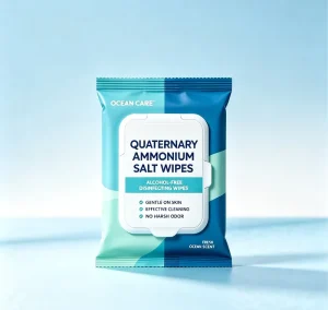 Eco-Friendly Quaternary Ammonium Salt Disinfecting Wipes Alcohol-Free Soft Lint-Free Individually Wrapped Flushable