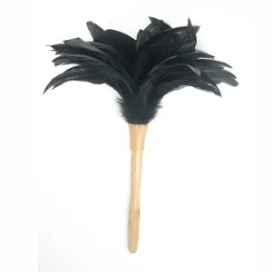 Eco Friendly Reusable Handheld Natural Color Rooster Chicken Feather Duster for Cleaning Supplies Home Car Office