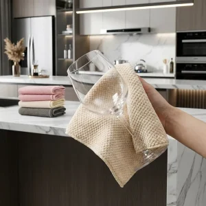 Eco-Friendly Reusable Microfiber Dish Cloths Thick Kitchen Cleaning Rag Non-Stick Oil Household Cleaning Towel