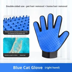 Eco-Friendly Rubber Pet Grooming Gloves for Fur Removal and Deshedding, Cats
