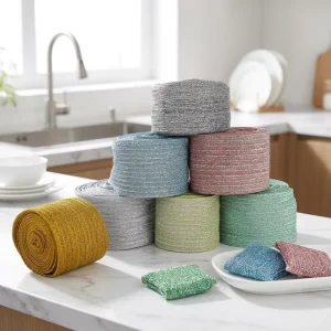 Eco-Friendly Semi-Finished Polyester Fabric Scouring Pad Roll
