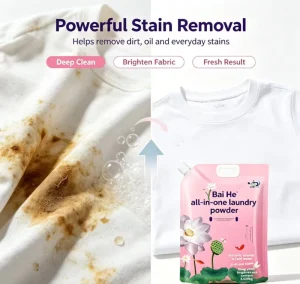 Eco-Friendly Single-Use 5.02kg Concentrated Portable Laundry Detergent Powder Lavender Fragrance