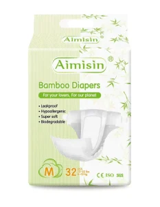 Eco Friendly Soft Bamboo Cloth Diapers Chemical Free Super Breathable Natural Baby Diapers Nappies Disposable