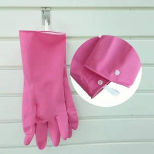 Eco Friendly Soft Reusable Waterproof Durable Kitchen Cleaning Gloves Hook Instant Drying Hangable Medium Thickness Latex Home