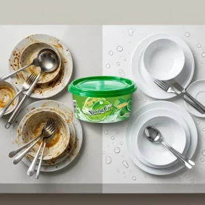 Eco Friendly Solid Lemon Scent Dishwashing Paste 30% 50% Active Ingredients for Kitchenware Cleaning High Detergent