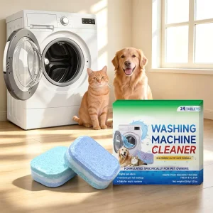 Eco Friendly Solid Washing Machine Cleaner Detergent Deep Clean Front Top Load Washers Safe Removes Hair Odors Dander