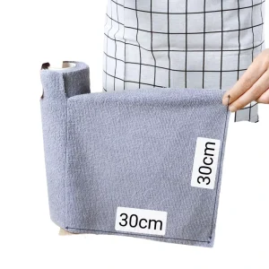 Eco Friendly Square Microfiber Cleaning Cloth Roll Antibacterial & Double Sided for Kitchen Use