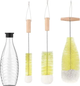 Eco Friendly Stainless Steel & Nylon Cleaning Brush for Soda Bottles with Custom Handle Style and Bristles for Household Use