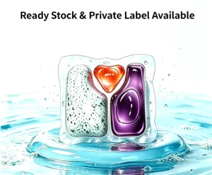 Eco-Friendly Sustainable Kitchen Cleaning Dishwasher Detergent Pods Water-Soluble Capsules