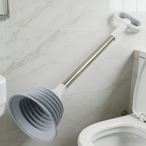 Eco-Friendly TPR Cup Toilet Plunger Drain Cleaner with Pipe Dredge for Clogs