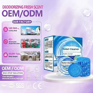Eco-Friendly Toilet Cleaner Tablets Lavender Scented OEM Yellow Stain Removal