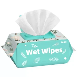 Eco-Friendly Unscented Spunlace Non-Woven Baby Wipes, 80 Pieces, Sensitive Skin