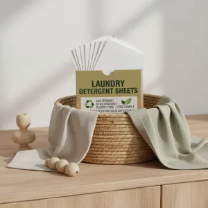 Eco Friendly Vegan Laundry Detergent Sheet Super Concentrated Low Foam Enzymes