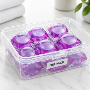Eco-Friendly Water-Soluble Gel Laundry Detergent Pods Deep-Clean Formula Floral Scent for Automatic and Hand Washing