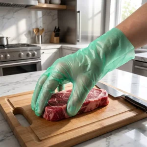 Eco Friendly Waterproof Disposable Household Gloves Medium Thickness TPE Material for Catering Baking Pet Care Kitchen Cleaning