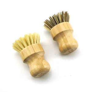 Eco Friendly Wood Dish Brush with Natural Bamboo and Vegan Sisal Bristles for Kitchen Cleaning