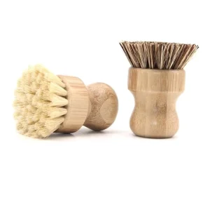 Eco Friendly Wooden Bamboo Sisal and Coconut Bristles Pot Brush Kitchen Pan Dish Bowl Washing Cleaning Brush