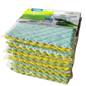 Eco Material Dishwashing Microfiber Sponge Scouring Pad 3-Pack