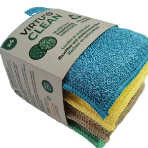 Eco Material Microfiber Kitchen Cleaning Sponge Non-Scratch Stain and Odor-Resistant Dish Scouring Pad