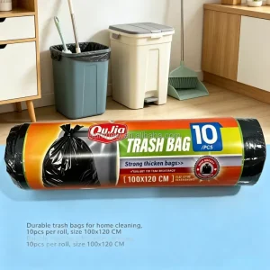 Eco Plastic Industrial Heavy Duty Disposable Drawstring Garbage Trash Bags PE Kitchen Dustbin Rubbish